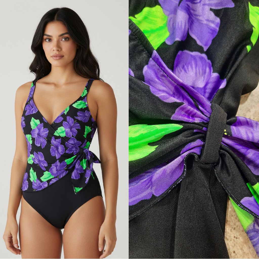 Vtg 80s OnePiece Bathing Suit  Maxine Of Hollywood Brand